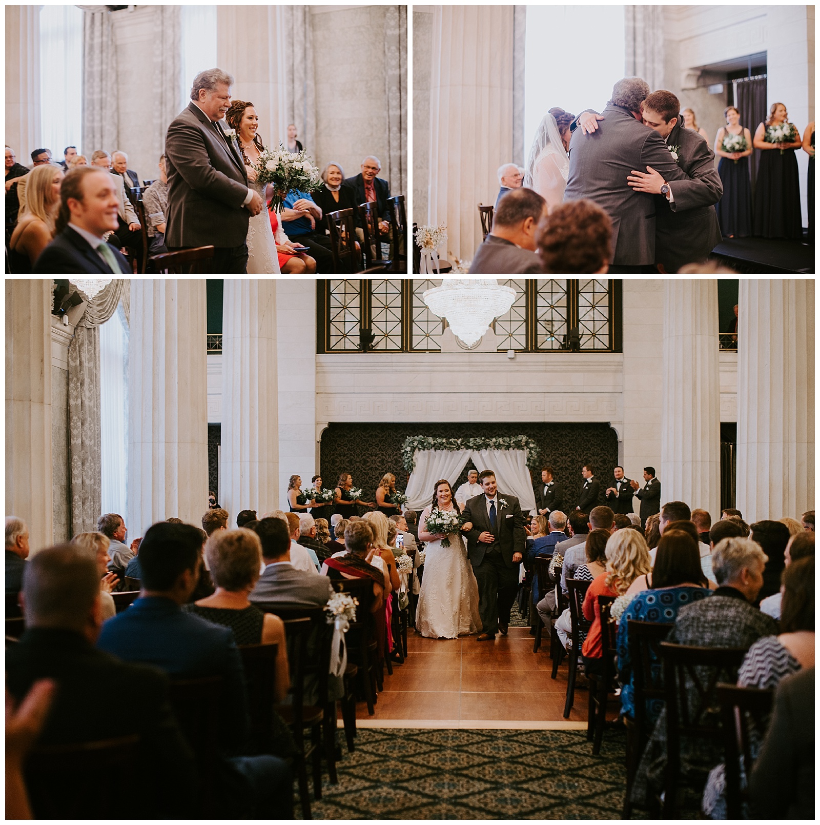 Wedding ceremony at McKay Tower Ballroom in Downtown Grand Rapids