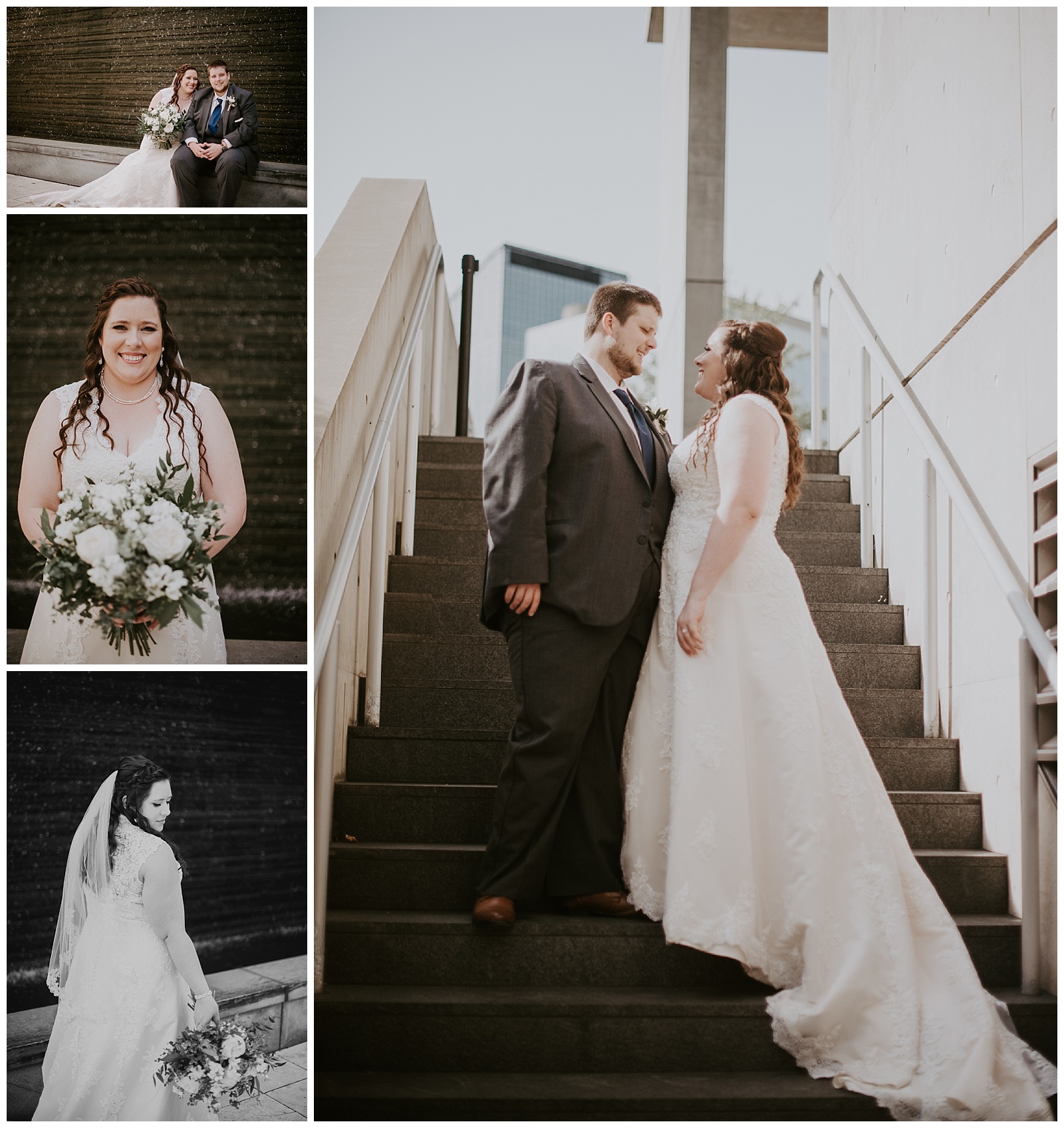 Wedding portraits around downtown Grand Rapids 