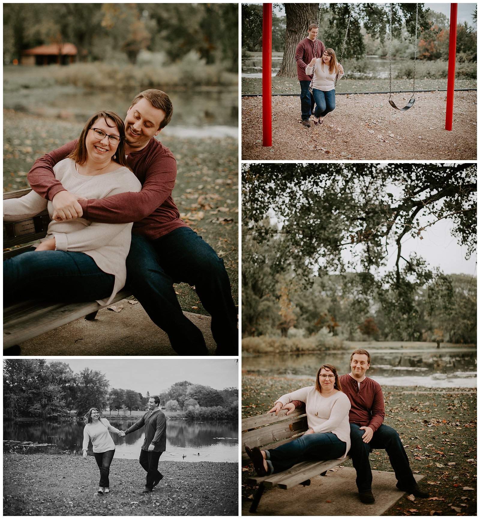 Engagement photos for fun loving Grand Rapids couple