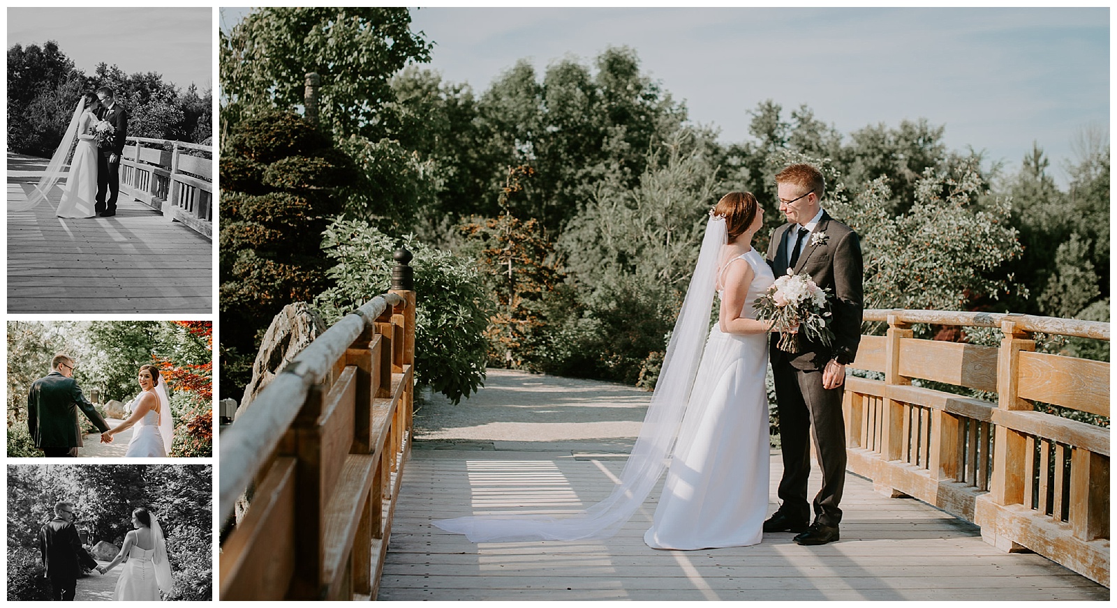 bride and groom at their elegant greenhouse grand rapids michigan elopement
