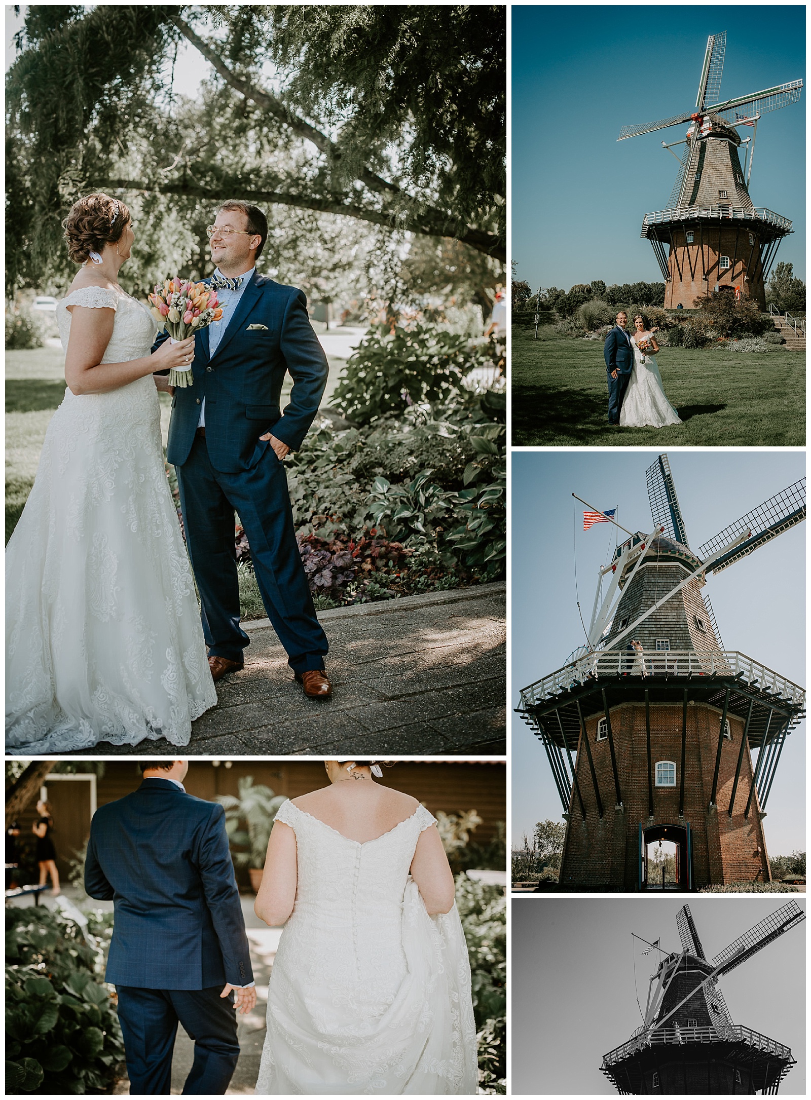 Windmill Island and Gardens Wedding photographer photographs Summer Wedding Holland Michigan
