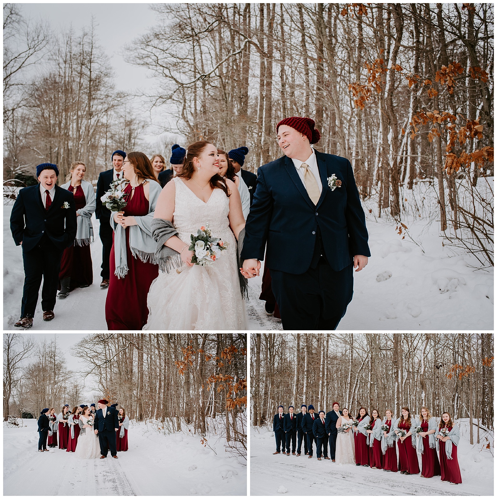 Michigan Wedding Photographer Liv Lyszyk Photography A Cut Above Event Center Winter Wedding