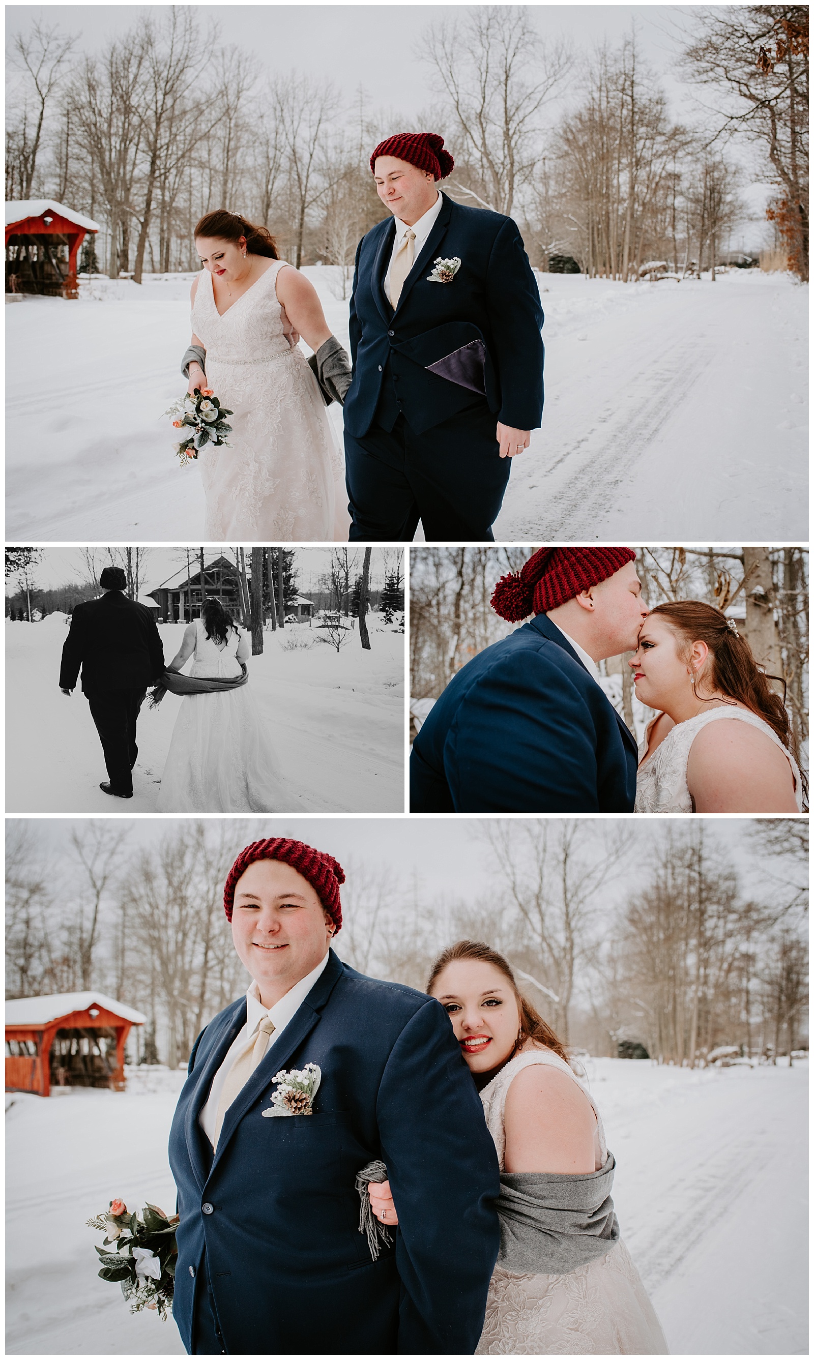 Michigan Wedding Photographer Liv Lyszyk Photography A Cut Above Event Center Winter Wedding