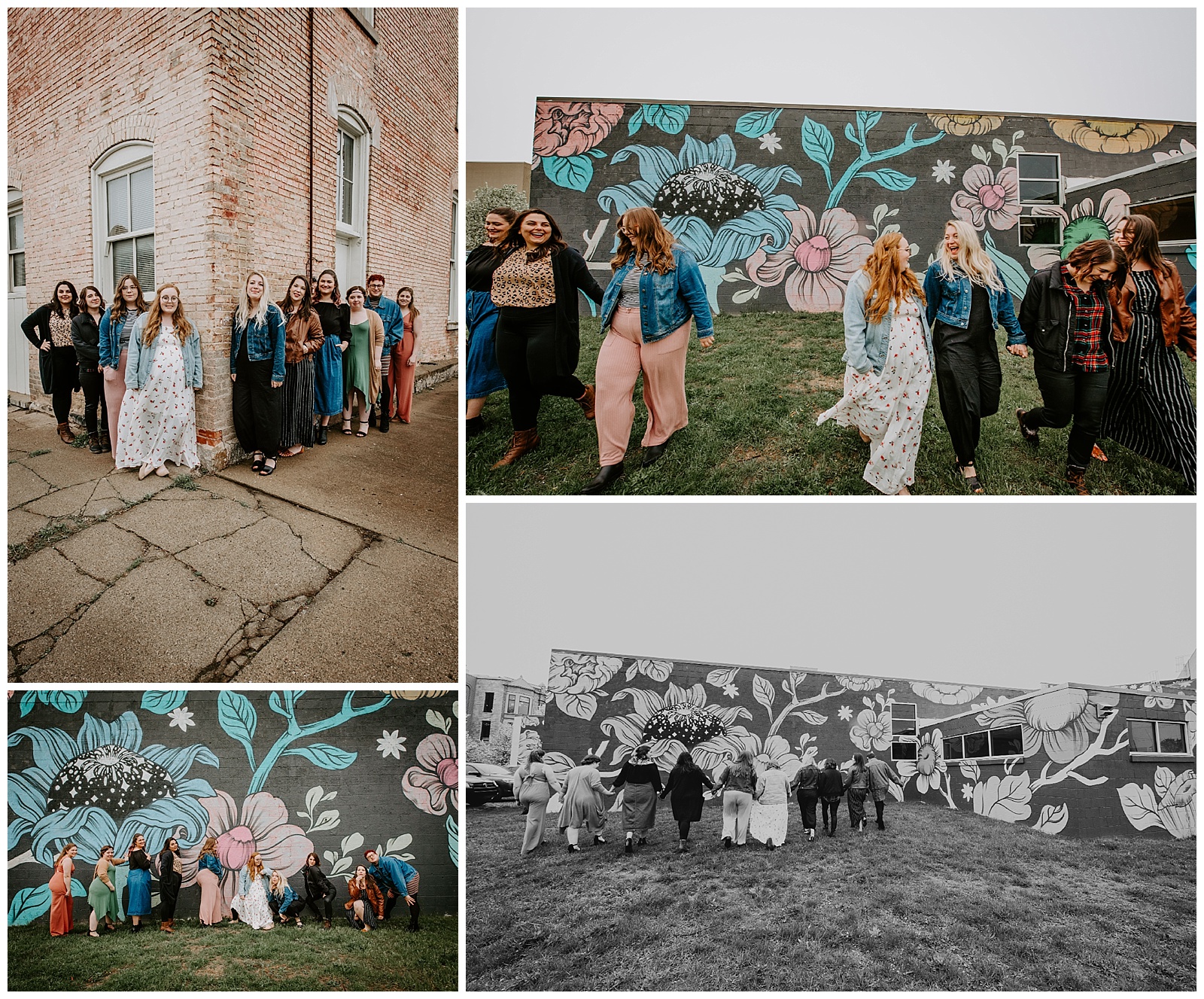 Bachelorette party photos with a diverse group of queer twenty somethings in Grand Rapids, Michigan