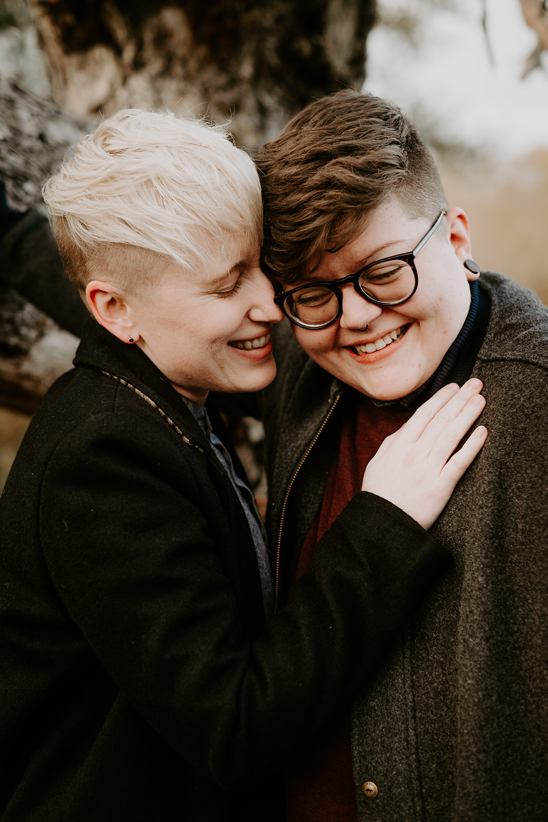 queer and trans photographer Liv Lyszyk Phohotography engagement session at The Highlands in Grand Rapids Michigan LGBTQ 