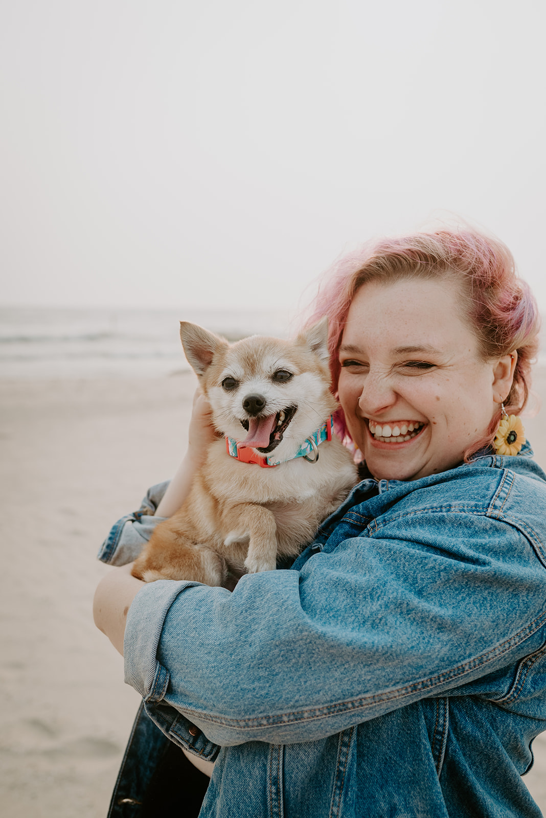 dog at the beach, engagement session, beach session, Michigan