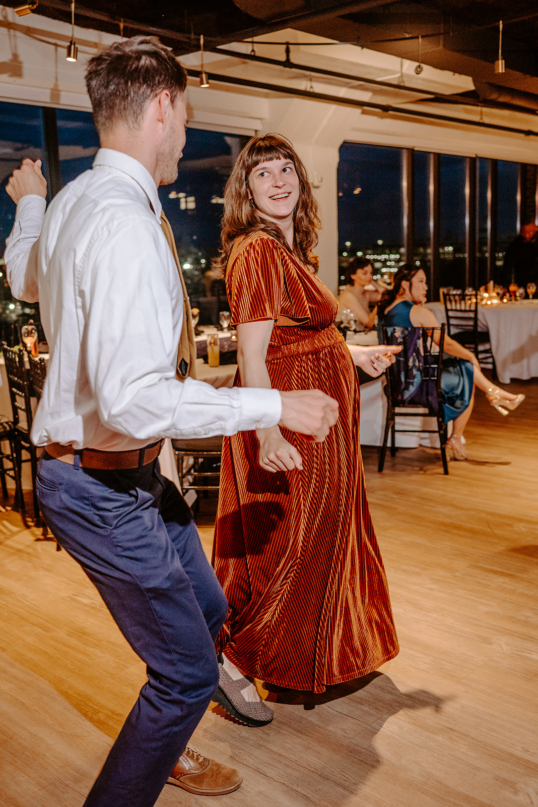 dancing at chroma events in downtown detroit captured by queer wedding photographer Liv Lyszyk Photography