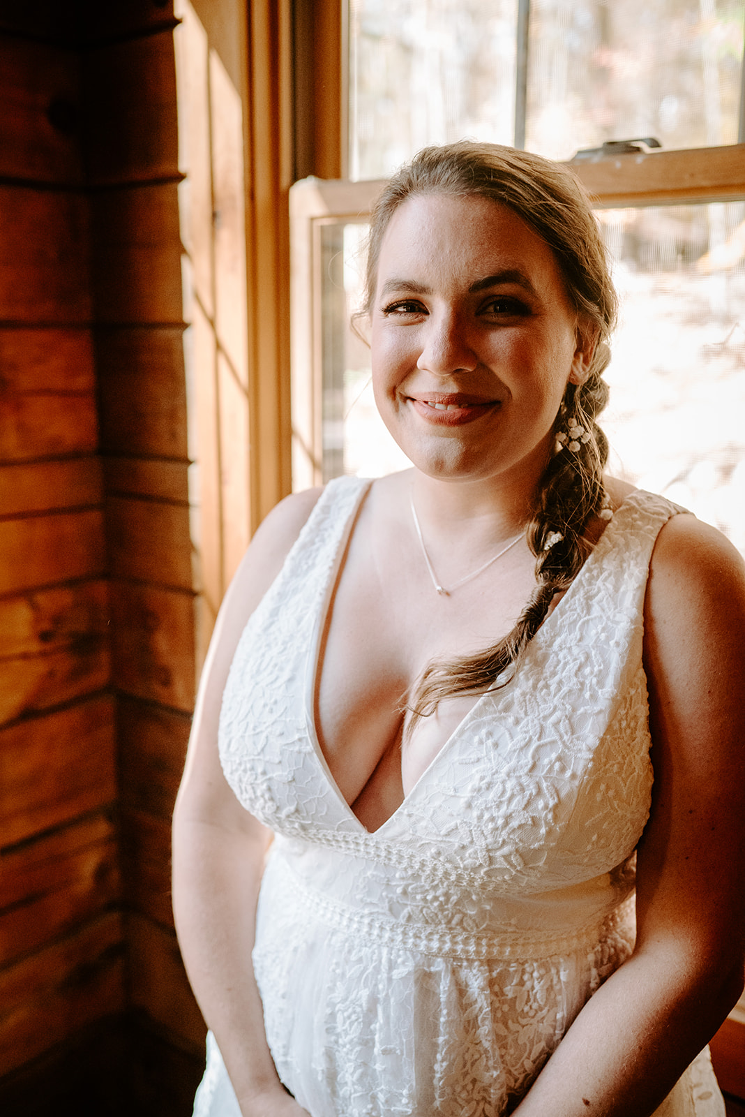 bridal portrait  fall wedding at camp merrie woode by grand rapids wedding photographer Liv Lyszyk Photography