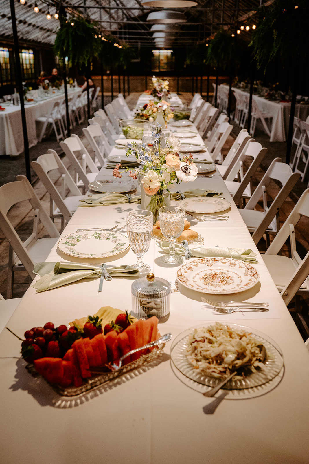 reception detail photo at greenhouse wedding at goldner walsh greenhouse in pontiac michigan by grand rapids and west michigan wedding photographer Liv Lyszyk Photography